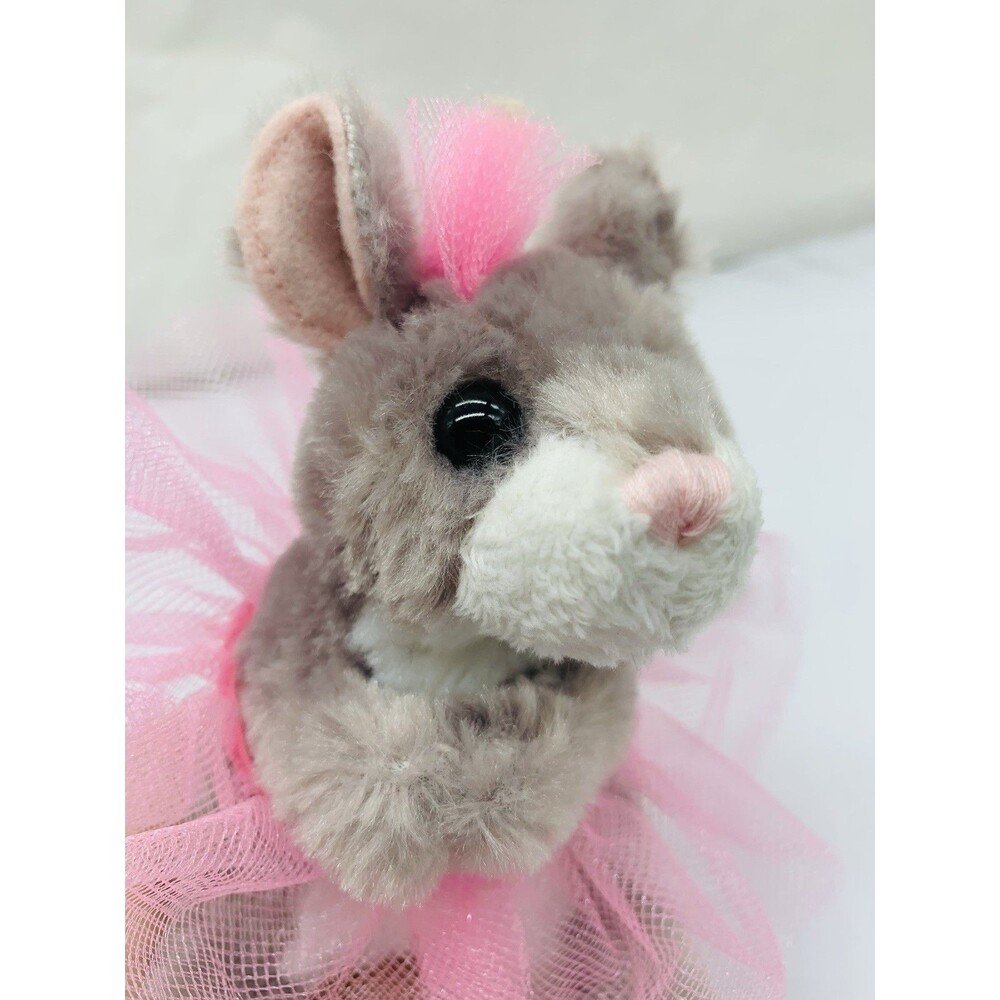 Douglas Cuddle Toys Tippy Toe Ballerina Mouse # 647 Grey Stuffed Animal Toy 5” - Picture 2 of 13